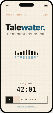 TaleWater Record screen
